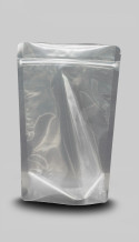 Empaque para café stand up pouch transparente 200g