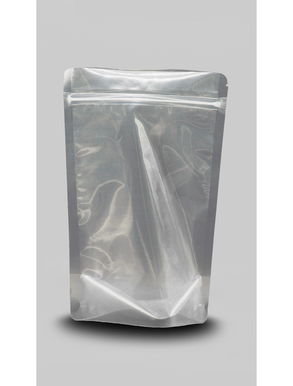 Empaque para café stand up pouch transparente 200g