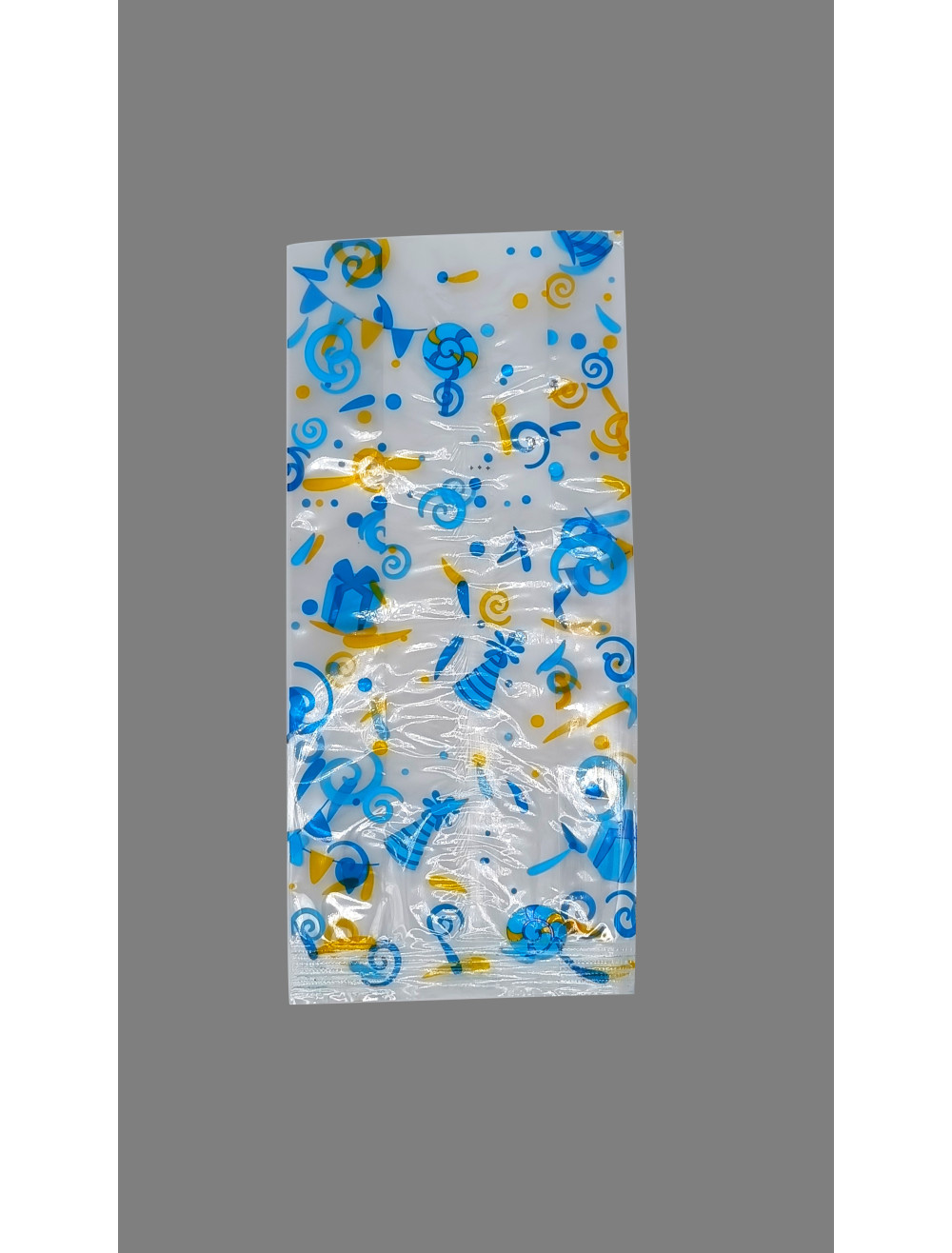 Bolsa Celofán Decorada Cumpleaños Azul